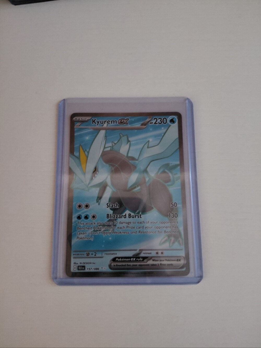 Pokemon Kyurem EX Blue White Trading Card